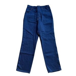Maverick Women Dark Wash Denim‎ Jeans Elastic Waist Straight Leg Size 14
